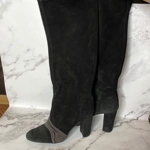 Suede knee boots